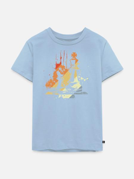 Schach Streetart - Kinder Premium Bio T-Shirt - Hellblau