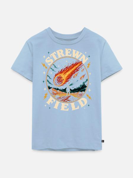 Gestreutes Feld Meteoritfall Feuerball - Kinder Premium Bio T-Shirt - Hellblau