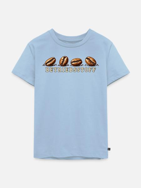 Kaffee Shirt Betriebsstoff - Kinder Premium Bio T-Shirt - Hellblau