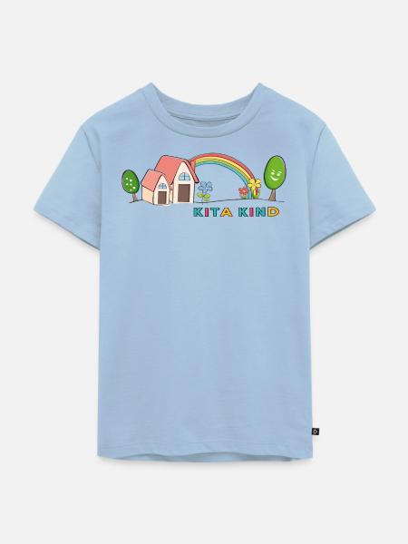 Kita Kind Regenbogen - Kinder Premium Bio T-Shirt - Hellblau