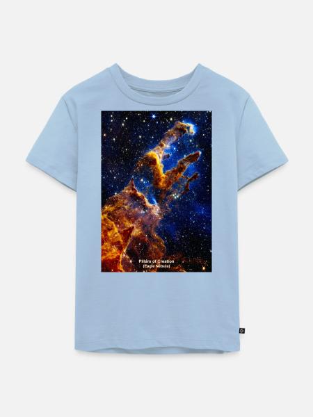 Pillars of Creation (Eagle Nebula) - Kinder Premium Bio T-Shirt - Hellblau