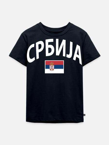 Serbien  - Kinder Premium Bio T-Shirt - Navy
