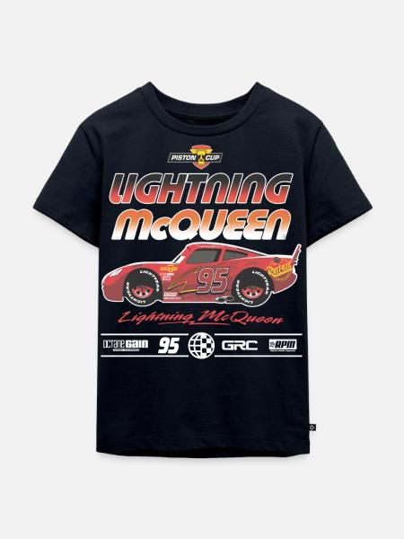 Cars Seitenprofil Lightning McQueen - Kinder Premium Bio T-Shirt - Navy