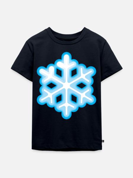 Smiley Snowflake - Kinder Premium Bio T-Shirt - Navy