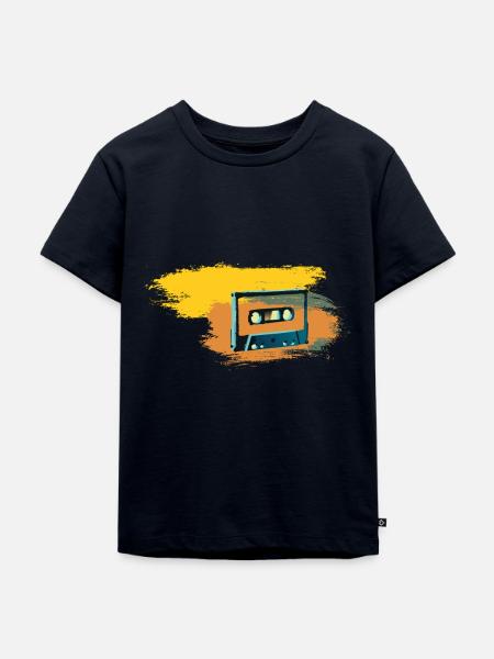 Kassette - Kinder Premium Bio T-Shirt - Navy