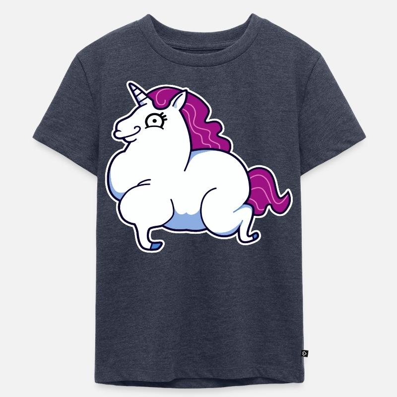 Starkes - Einhorn - Kinder Premium Bio T-Shirt - Jeansblau 