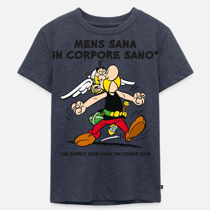 Asterix - Ein gesunder Geist in einem gesunden Körper - Kinder Premium Bio T-Shirt - Jeansblau