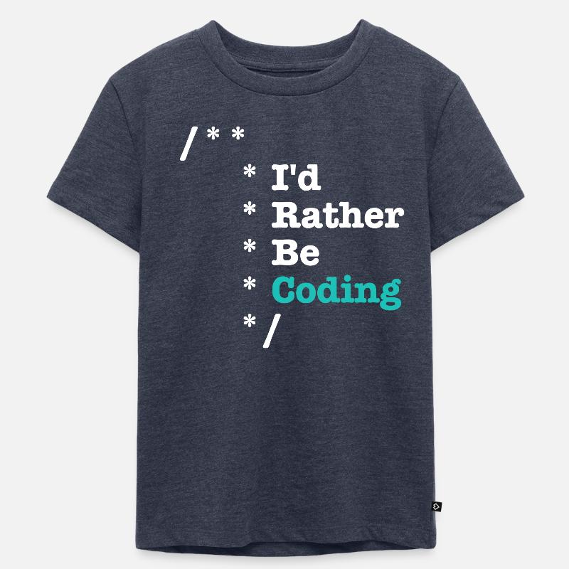 Id Rather Be Coding Comments - Informatico - Maglietta ecologica premium per bambini - blu jeans 