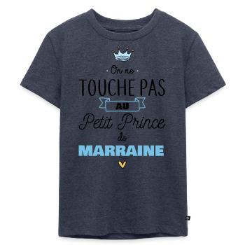 Petit prince de marraine - T-shirt Premium bio Enfant - bleu jeans  - Devant - Mikhail (115cm)