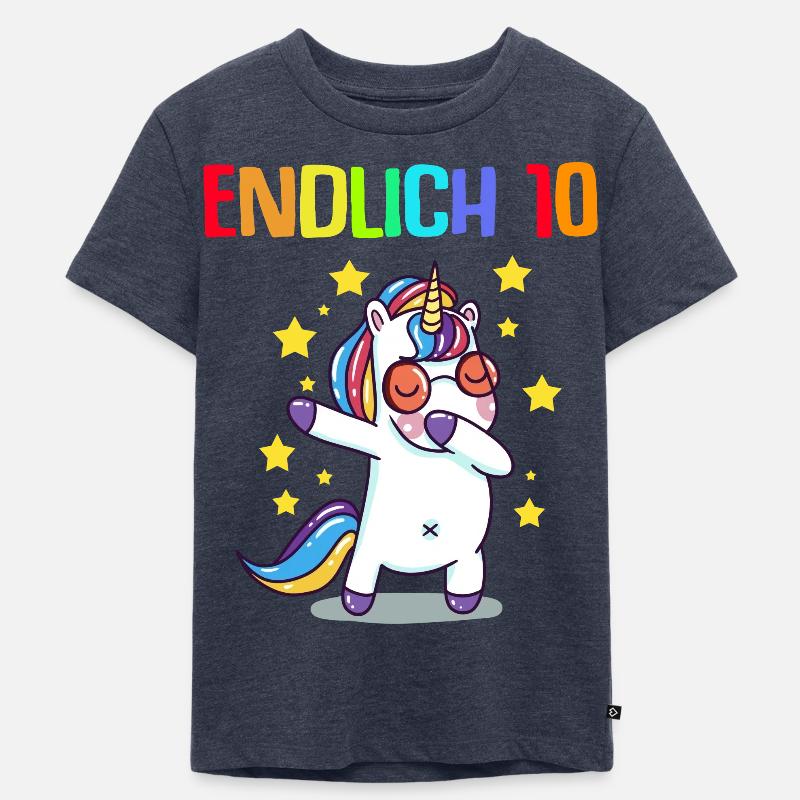Endlich 10 - Kinder Premium Bio T-Shirt - Jeansblau