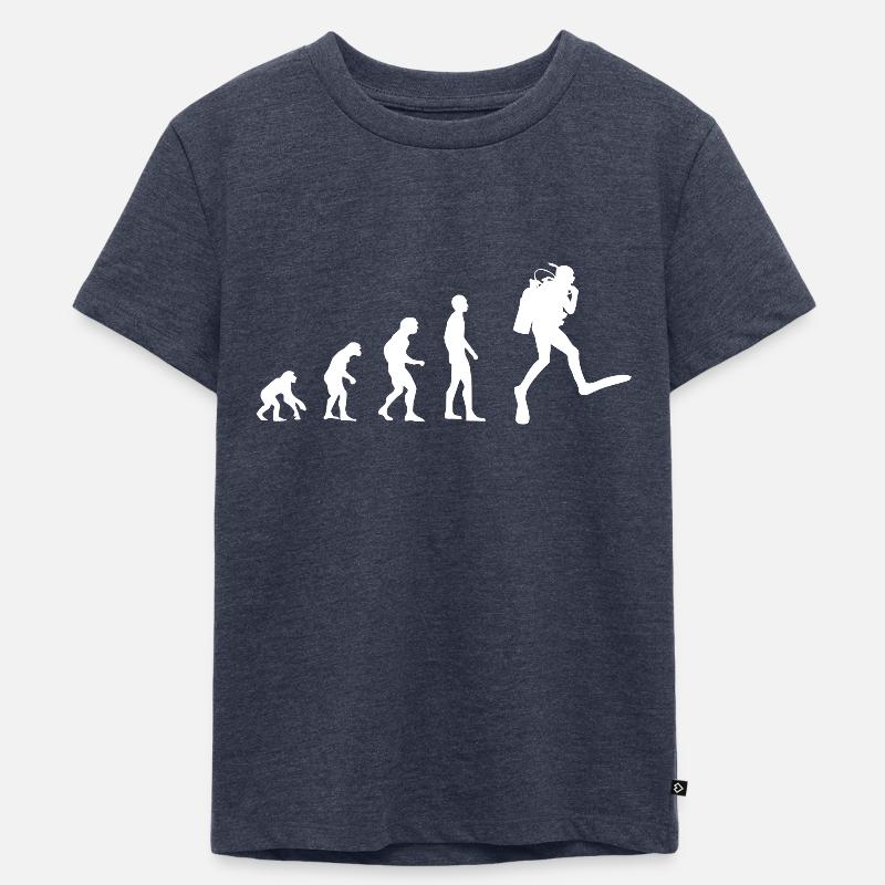 Plongée Évolution | Les gens Développement Idée - T-shirt Premium bio Enfant - bleu jeans 