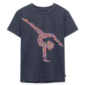 Turnen Gymnastik Turnerin - Kinder Premium Bio T-Shirt - Jeansblau  - Vorne - Mikhail (115cm)