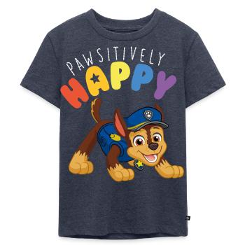 Paw Patrol Positively Happy - Kinder Premium Bio T-Shirt - Jeansblau  - Vorne - Mikhail (115cm)