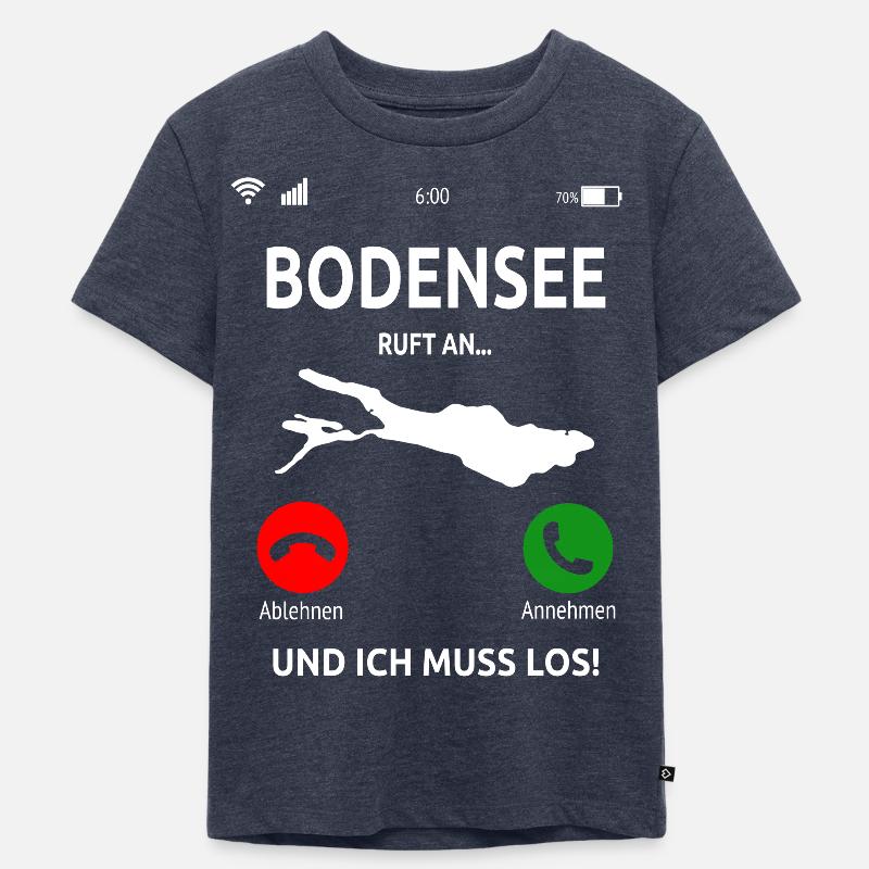 Bodensee Urlaub Bodenseeregion Idee - Kinder Premium Bio T-Shirt - Jeansblau 