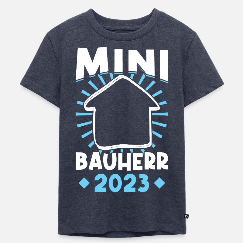 Constructeur junior 2023 Devis cérémonie d’achèvement maison de rêve - T-shirt Premium bio Enfant - bleu jeans