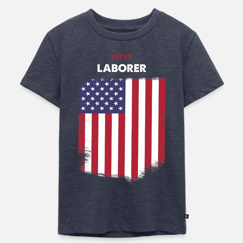 Wähler Arbeiter - Kinder Premium Bio T-Shirt - Jeansblau 