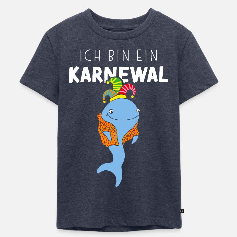 Ich bin ein Karnewal Karneval Fasching Konfetti - Kinder Premium Bio T-Shirt - Jeansblau 
