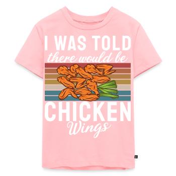 Chicken Wings Gifts - Kinder Premium Bio T-Shirt - Rosa - Vorne - AI Model Kid Female (0cm)