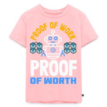 Cryptocurrency AI & Crypto Enthusiast Blockchain - Kids Premium Organic T-Shirt - rose - Front - AI Model Kid Female (0cm)