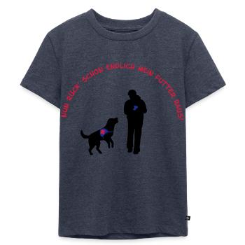 chien de sauvetage - T-shirt Premium bio Enfant - bleu jeans  - Devant - Mikhail (115cm)
