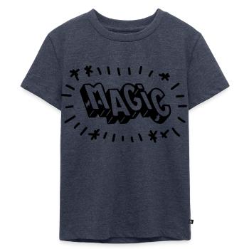 Magic - Kids Premium Organic T-Shirt - heather denim - Front - Mikhail (115cm)