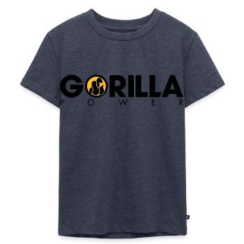 GORILLA POWER - T-shirt Premium bio Enfant - bleu jeans  - Devant - Mikhail (115cm)