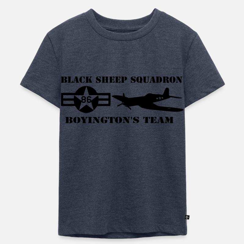 Boyington - Kinder Premium Bio T-Shirt - Jeansblau