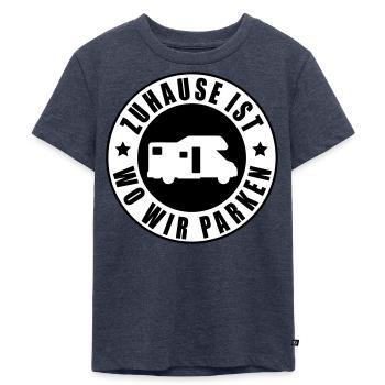 La maison est où nous nous garons - T-shirt Premium bio Enfant - bleu jeans  - Devant - Mikhail (115cm)