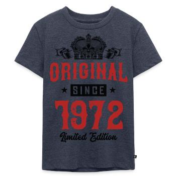 1972 Limited Edition - Kids Premium Organic T-Shirt - heather denim - Front - Mikhail (115cm)