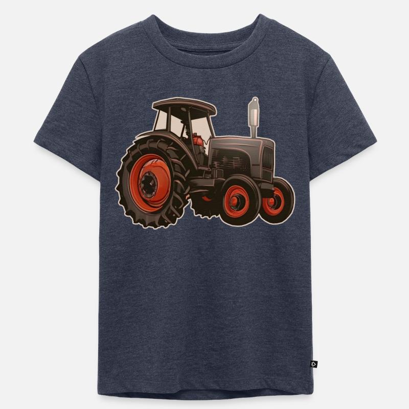 Alter Traktor - Kinder Premium Bio T-Shirt - Jeansblau