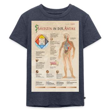 ANTIKE MEDIZIN - Kinder Premium Bio T-Shirt - Jeansblau  - Vorne - Mikhail (115cm)