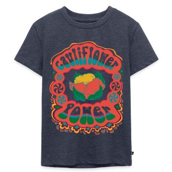 Puissance du chou-fleur - T-shirt Premium bio Enfant - bleu jeans  - Devant - Mikhail (115cm)