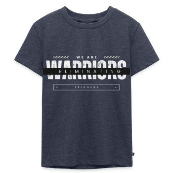 WARRIORS - Kids Premium Organic T-Shirt - heather denim - Front - Mikhail (115cm)