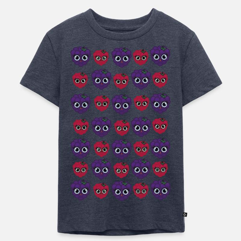 Billy Blackberry und Ruby Raspberry - Kinder Premium Bio T-Shirt - Jeansblau