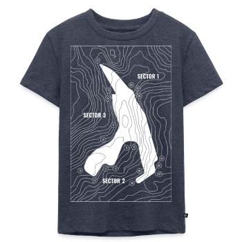 Belgische Rennstrecke - Weiße Edition - Kinder Premium Bio T-Shirt - Jeansblau  - Vorne - Mikhail (115cm)