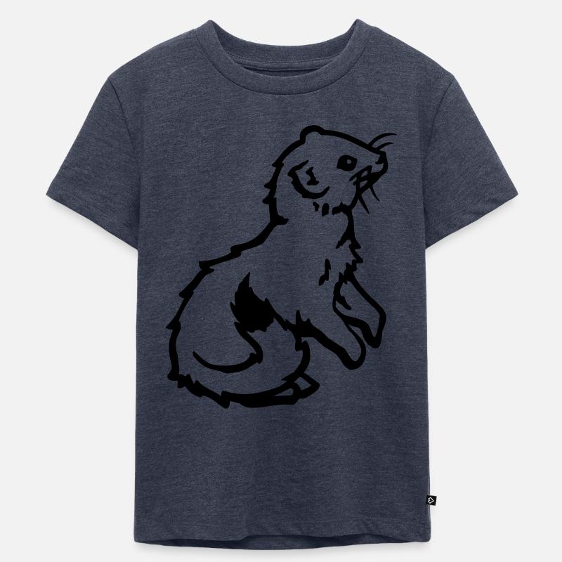 mauswiesel_ - Kinder Premium Bio T-Shirt - Jeansblau 