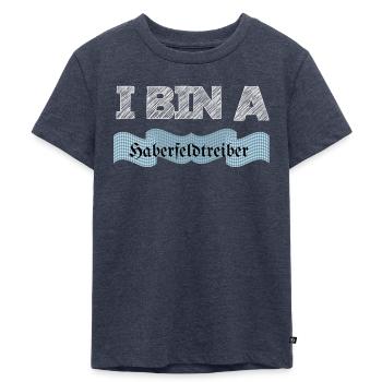 Haberfeldtreiber - Kinder Premium Bio T-Shirt - Jeansblau  - Vorne - Mikhail (115cm)