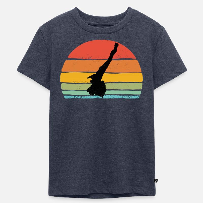 Lac de Garde - coucher du soleil - T-shirt Premium bio Enfant - bleu jeans 