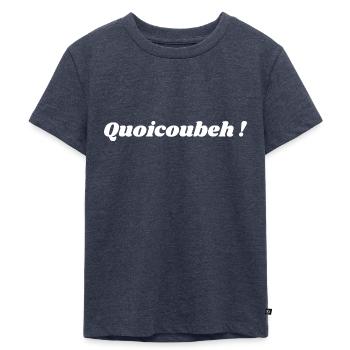 Individuelles Design whatcoubeh 11 - Kinder Premium Bio T-Shirt - Jeansblau  - Vorne - Mikhail (115cm)