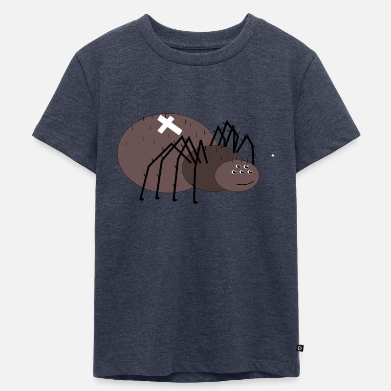 spinne,monster,comic,kinder - Kinder Premium Bio T-Shirt - Jeansblau 