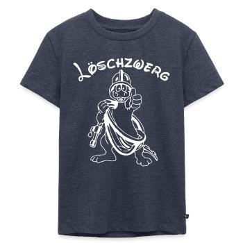 Feuerwehr - Löschzwerg - Kinder Premium Bio T-Shirt - Jeansblau  - Vorne - Mikhail (115cm)