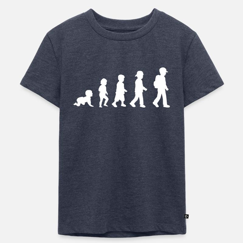 Evolution Schulkind Junge - Kinder Premium Bio T-Shirt - undefined