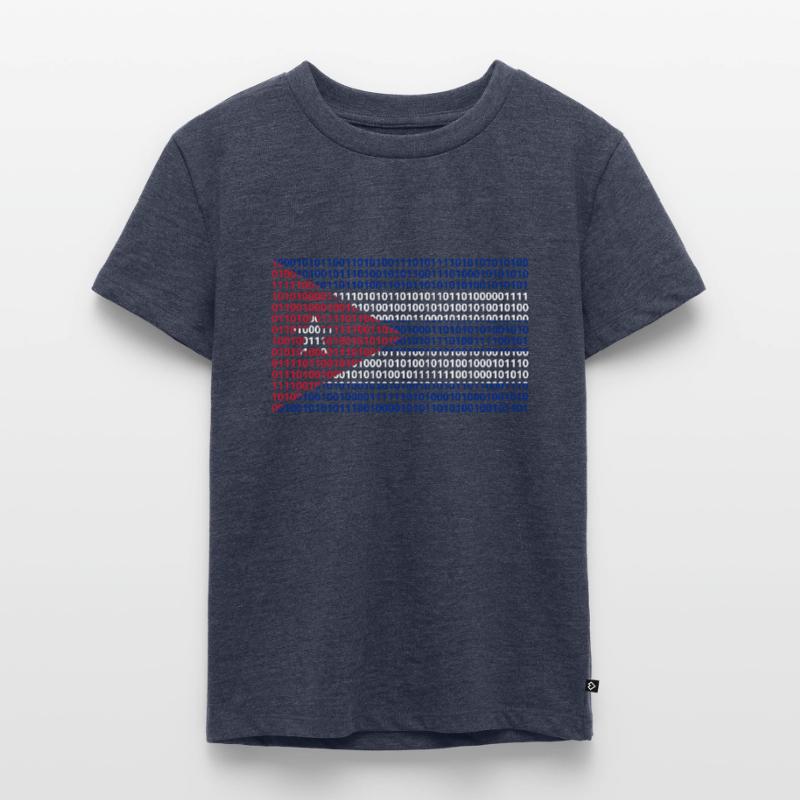 Cuba Flag Binary Code Bit Bytes Binary Computer Science PC Kids Premium Organic T-Shirt