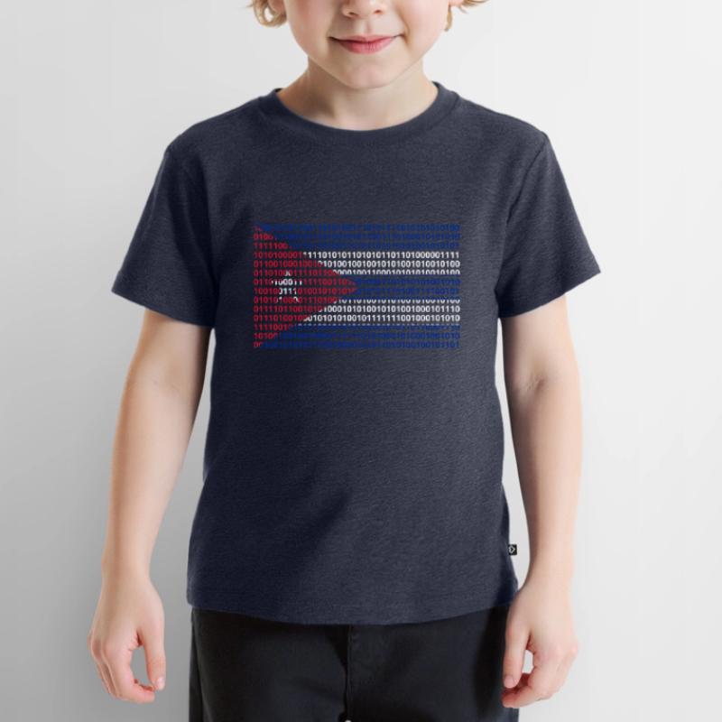 Cuba Flag Binary Code Bit Bytes Binary Computer Science PC Kids Premium Organic T-Shirt