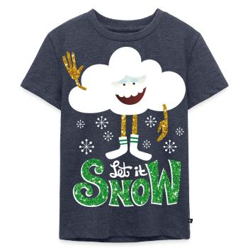 Trolls Let It Snow Mit Wolken Guy - Kinder Premium Bio T-Shirt - Jeansblau  - Vorne - Mikhail (115cm)