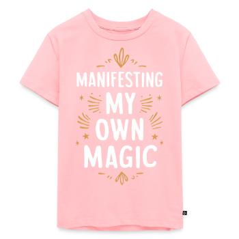 Manifesting My Own Magic Motivation - Kinder Premium Bio T-Shirt - Rosa - Vorne - AI Model Kid Female (0cm)