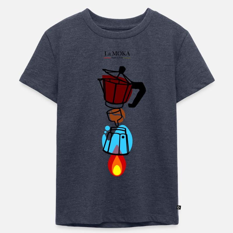Das MOKA - Kinder Premium Bio T-Shirt - Jeansblau