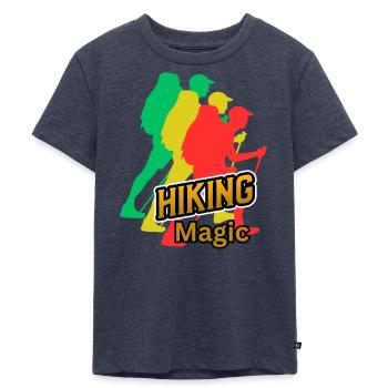 Magie de la randonnée - T-shirt Premium bio Enfant - bleu jeans  - Devant - Mikhail (115cm)