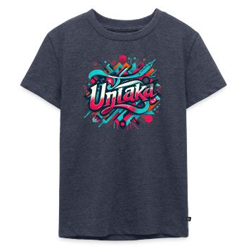 collection untaka wear - T-shirt Premium bio Enfant - bleu jeans  - Devant - Mikhail (115cm)