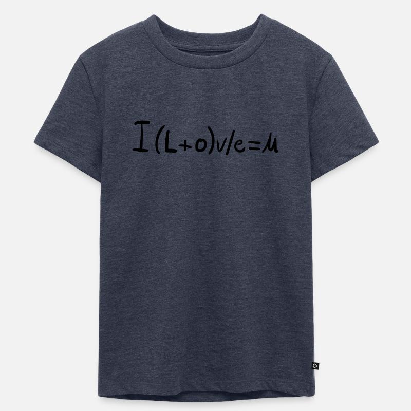 Ich liebe dich Mathe - Kinder Premium Bio T-Shirt - Jeansblau 